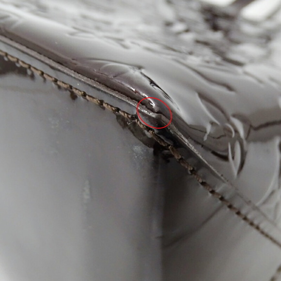 Louis Vuitton LOUIS VUITTON Bag Vernis Women's Tote Monogram Wilshire MM Amar... - Picture 9 of 14